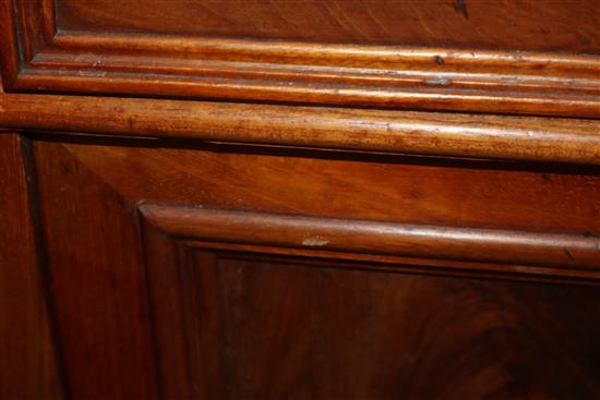 A pair of 19th century French mahogany marble top bedside cabinets W.45cm